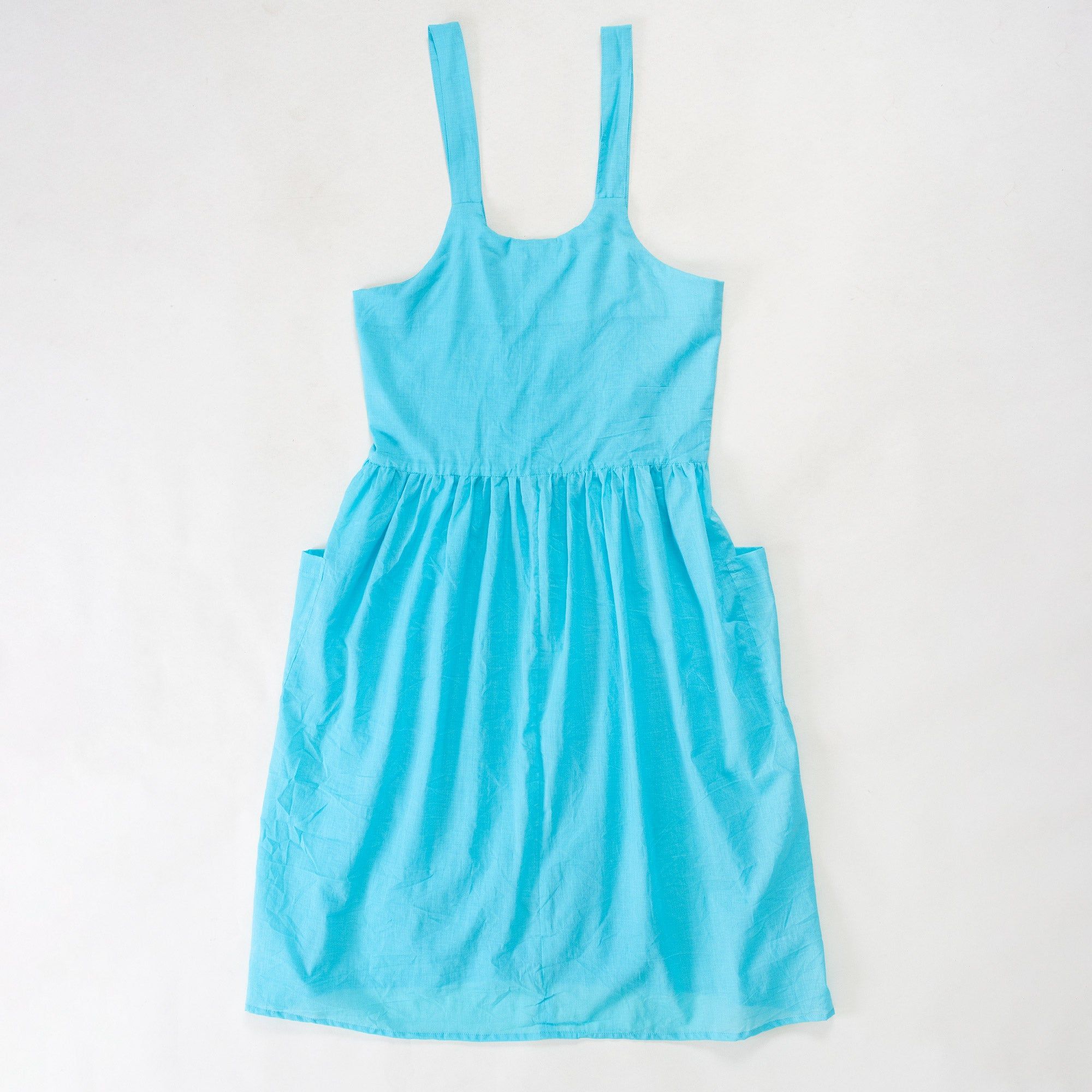 Sky Blue Soft Kitchen Apron And Gardening Organic Cotton Apron